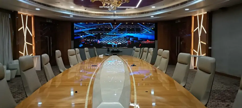 Indoor LED display installed in boardroom