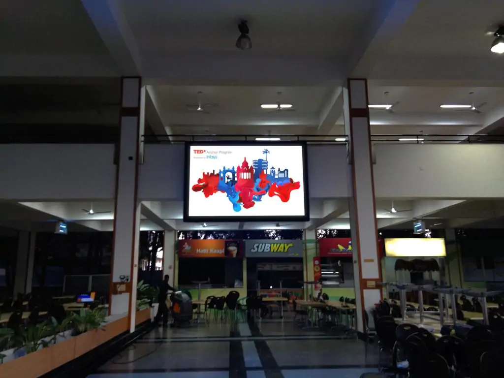 Indoor Screen at Cafeteria